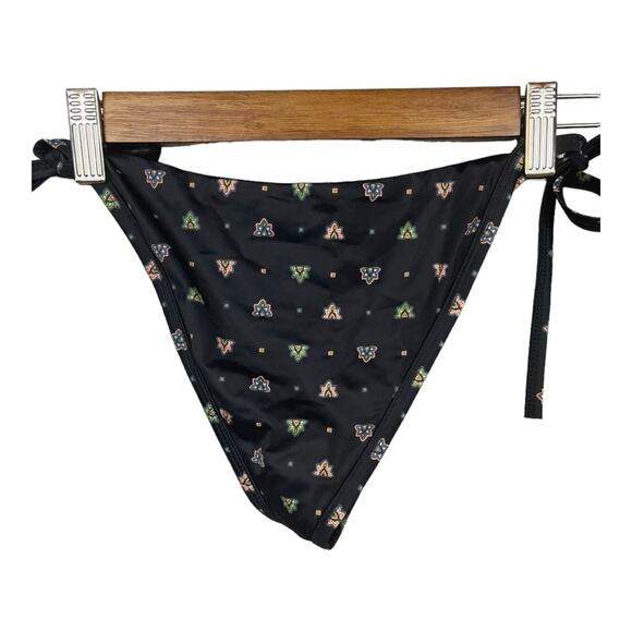 RVCA Foulard French Mid Rise Bikini‎ Bottom in Black Size M NWT - Picture 5 of 11